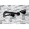 Kingston Brass KS8020KL Two-Handle Wall Mount Tub Faucet, Matte Black KS8020KL - alternate 4